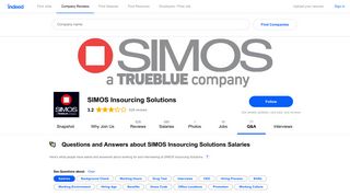 Questions and Answers about SIMOS Insourcing Solutions Salaries ...