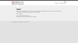 Oops! - - SIMOS Associate Portal - SIMOS Insourcing Solutions