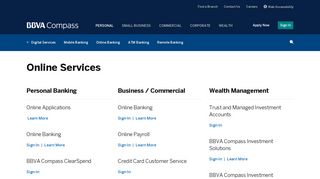 Online Banking Services Sign In | BBVA Compass