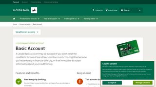 Lloyds Bank - UK Bank Accounts - Basic Account