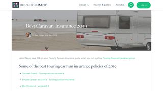 Best Caravan Insurance 2019 - Bought By Many