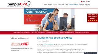 Online First Aid Courses Classes | SimpleCPR