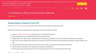 CTS Renewal Application (Online Version) - AVIXA