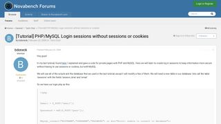[Tutorial] PHP/MySQL Login sessions without sessions or cookies ...