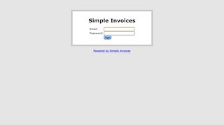 Simple Invoices - Login