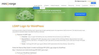 LDAP Login for WordPress - miniOrange