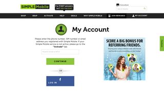 My Account, Login | Simple Mobile - Simple Mobile Rewards