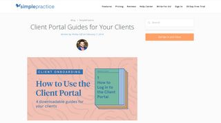 Client Portal Guides for Your Clients - SimplePractice Blog