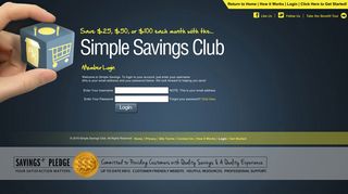 Simple Savings Club: Login