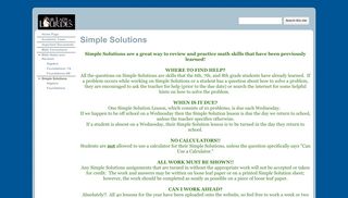 Simple Solutions - Mrs. King's Classroom - Google Sites