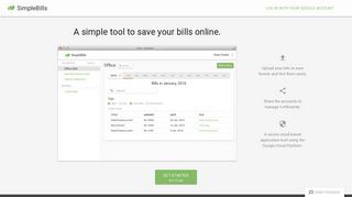 SimpleBills - A simple tool to save your bills online.
