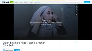 Quick & Simple Hijab Tutorial | Aishah Diba Emir on Vimeo