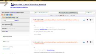 shortcode – WordPress.org Forums