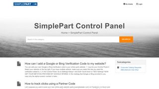 SimplePart Control Panel - LiveAgent