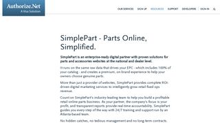 SimplePart | Authorize.Net