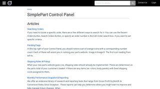 SimplePart Control Panel | Volvo Parts & Accessories Online