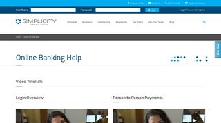 Online Banking Help | Simplicity Credit Union
