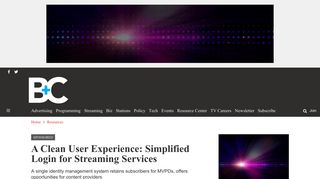 A Clean User Experience: Simplified Login for Streaming Services ...