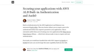 Securing your applications with AWS ALB Built-in Authentication and ...