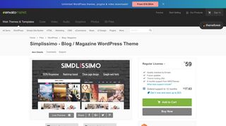 Simplissimo - Blog / Magazine WordPress Theme by NRGThemes ...