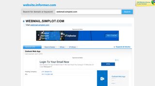 webmail.simplot.com at WI. Outlook Web App - Website Informer