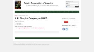 J. R. Simplot Company – NAFG - Potato Association of America