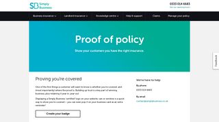 Proof of policy | Simply Business UK