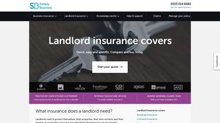 Landlord insurance covers | Simply Business UK
