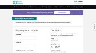 Request your documents | Simply Business UK