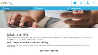 Switch to eBilling | Simply Energy
