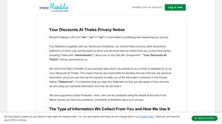 Your Discounts At Thales | Privacy Statement - Reward Gateway