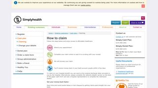 Existing Customers - Simply Cash Plan how to claim - Simplyhealth