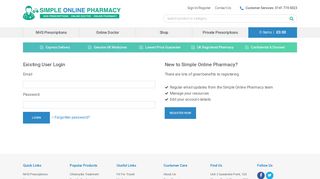 Sign In/Register - Simple Online Pharmacy