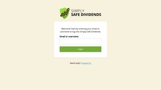 Sign in to Simply Safe Dividends