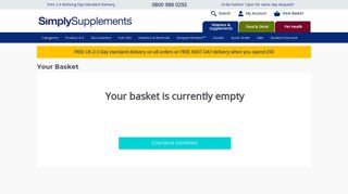 Your Shopping Basket - Simply Supplements