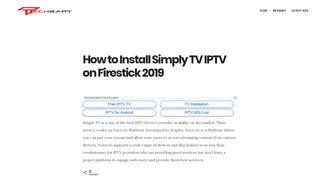 How to Install Simply TV IPTV on Firestick / Android APK 2019 (Nora Go)