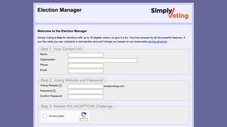 Simply Voting :: Election Manager