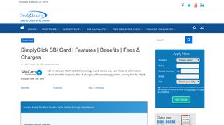 SimplyClick SBI Card | Features | Benefits | Fees & Charges ...