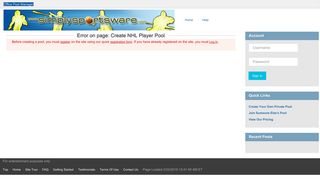 Create NHL Player Pool - SimplySportsWare Office Pool Manager
