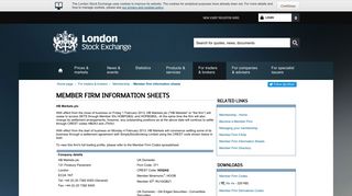 HB Markets plc - Member firm information sheets - London Stock ...