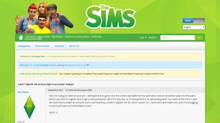 Can't create or access Sims 3 Account thingy — The Sims Forums