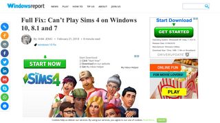 Full Fix: Can't Play Sims 4 on Windows 10, 8.1 and 7 - Windows Report