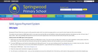 Springwood Primary School: SIMS Agora Payment System