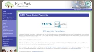 SIMS Agora Online Payments | Horn Park