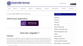SIMS Parent Application - Grainville School