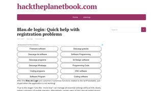 Blau.de login: Quick help with registration problems