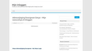 Adreswijziging Doorgeven Simyo - Mijn www.simyo.nl Inloggen | Mijn ...