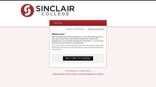 Sign In - Sinclair's Online Scholarship Application