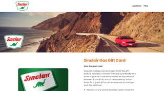 Sinclair Gas Gift Card - Gasoline Gift Cards Online | SVM