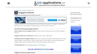 Singapore Airlines Application, Jobs & Careers Online